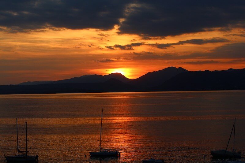 Sonnenuntergang Camping Gardasee