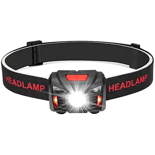 LED Stirnlampe mit Rotlicht, Wasserdicht, Super leicht!