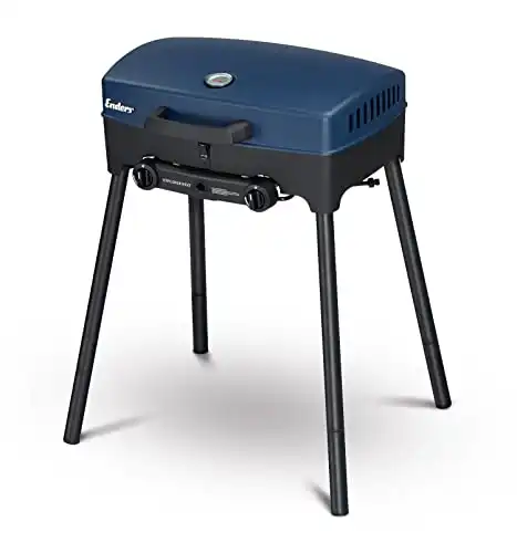 Enders Camping Gasgrill Explorer II Pro, Thermometer, Grillen, Kochen & Backen, 2 Brenner Edelstahl