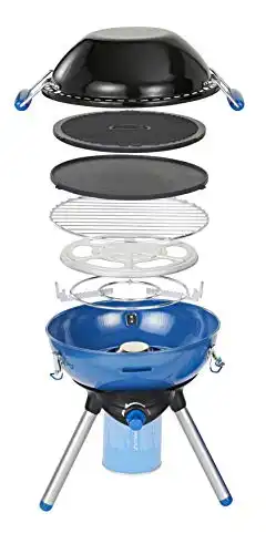 Campingaz Party Grill, Kleiner Grill für Camping, Festivals Mit Grillplatte und Topfträger